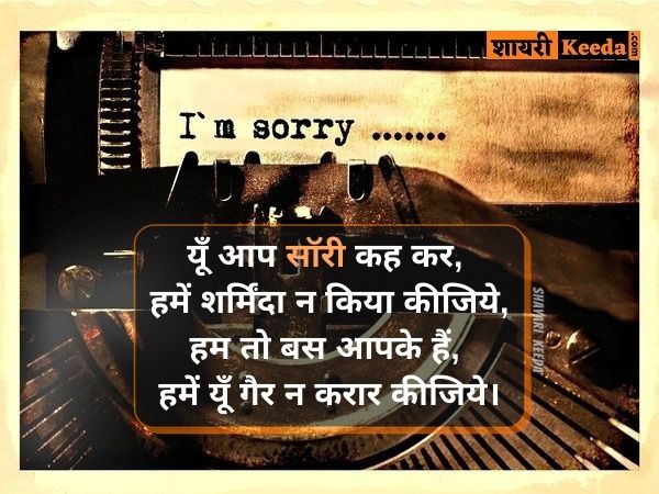 Sorry quotes in hindi