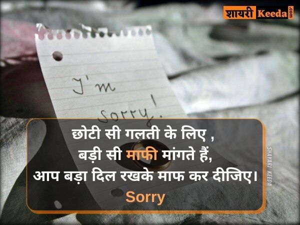 Sorry status for girlfriend in hindi